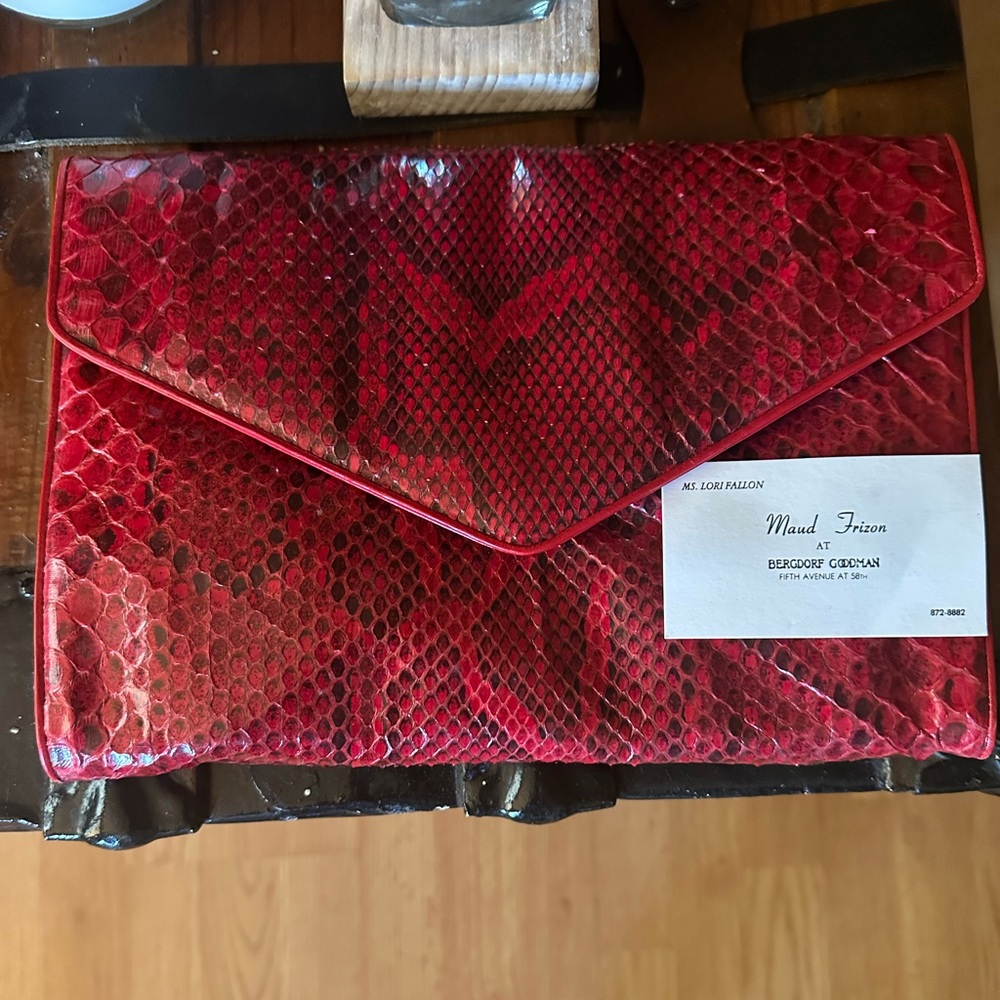Maud Frizon Snakeskin Purse